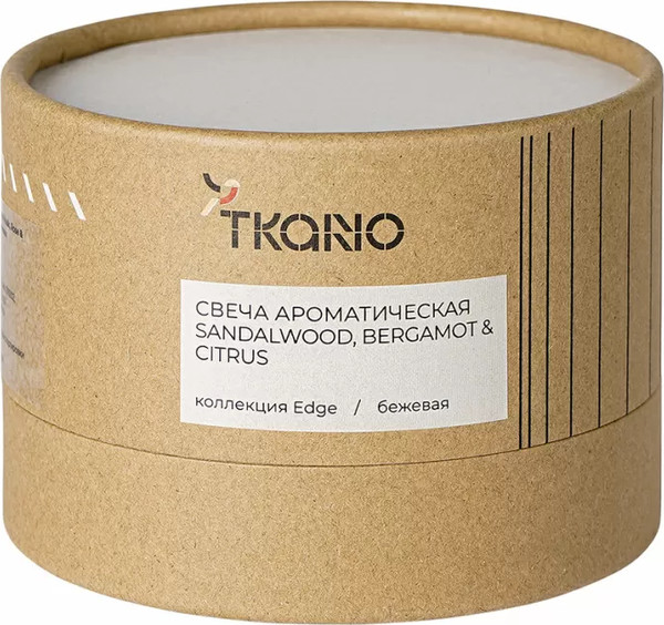 Изображение товара Свеча Tkano Edge Sandalwood, Bergamot & Citrus TK23-ARO0016 (бежевый)