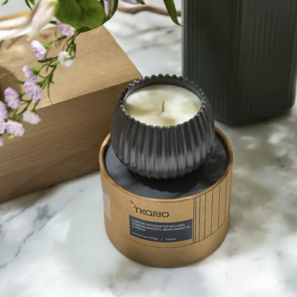 Изображение товара Свеча Tkano Edge Sandalwood, Bergamot & Citrus TK23-ARO0028 (серый)