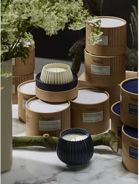 Изображение товара Свеча Tkano Edge Sandalwood, Bergamot & Citrus TK23-ARO0004 (синий)