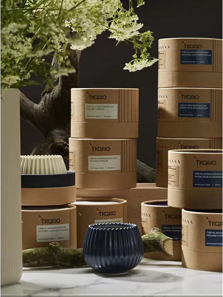 Изображение товара Свеча Tkano Edge Sandalwood, Bergamot & Citrus TK23-ARO0004 (синий)