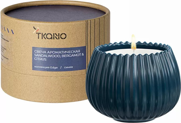 Изображение товара Свеча Tkano Edge Sandalwood, Bergamot & Citrus TK23-ARO0004 (синий)