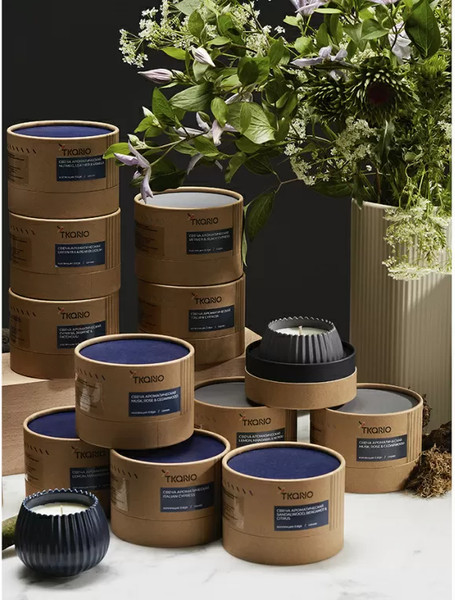 Изображение товара Свеча Tkano Edge Sandalwood, Bergamot & Citrus TK23-ARO0004 (синий)