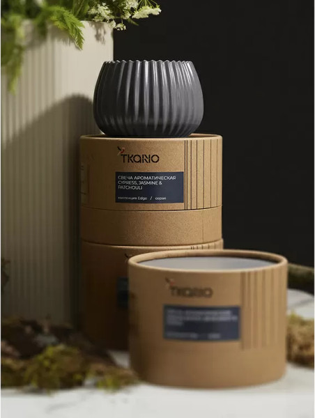 Изображение товара Свеча Tkano Edge Spicy Snowflakes TK23-ARO0036 (серый)