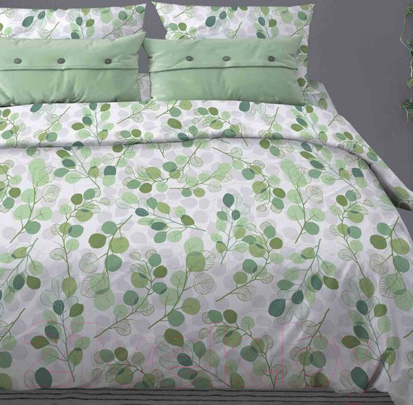 Изображение товара Комплект постельного белья Атра Эвкалипт 1.5сп / 9271455 (зеленый)