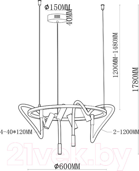 Изображение товара Люстра Moderli True / V10690-PL