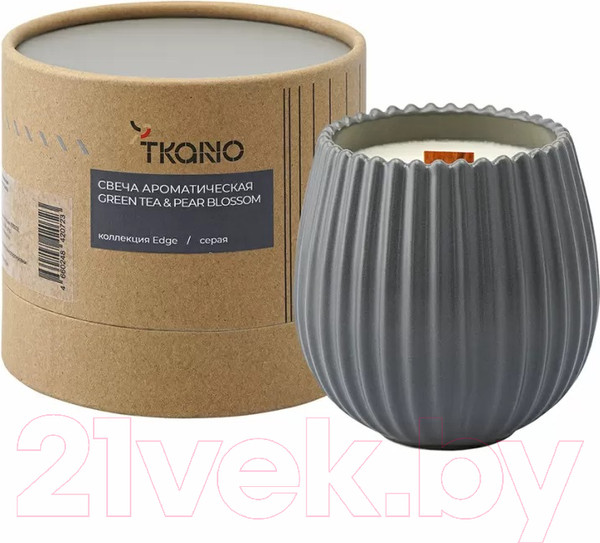 Изображение товара Свеча Tkano Edge Green tea & Pear blossom TK23-ARO0062 (серый)