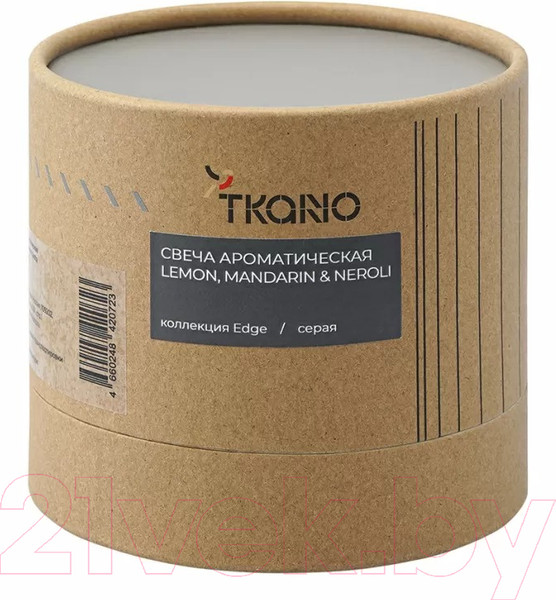 Изображение товара Свеча Tkano Edge Lemon, Mandarin & Neroli TK23-ARO0063 (серый)