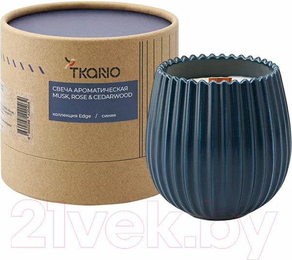 Изображение товара Свеча Tkano Edge Musk, Rose & Cedarwood TK23-ARO0044 (синий)