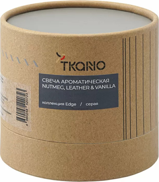 Изображение товара Свеча Tkano Edge Nutmeg, Leather & Vanilla TK23-ARO0066 (серый)