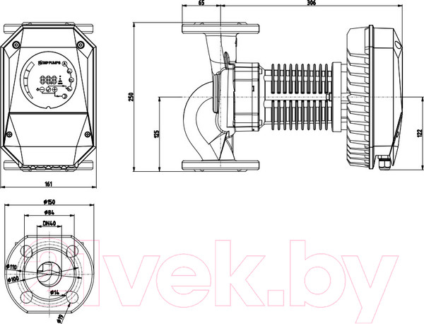 Изображение товара Циркуляционный насос IMP PUMPS NMT MAX II S 40/180 F250 / 979527182