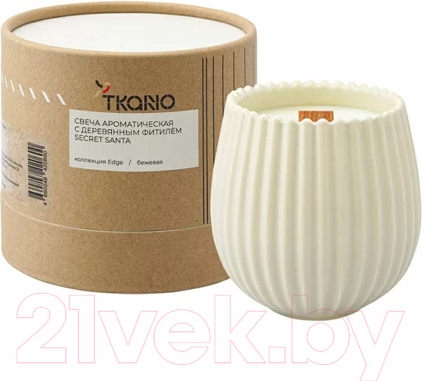 Изображение товара Свеча Tkano Edge Secret Santa TK23-ARO0058 (бежевый)