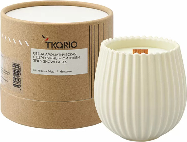 Изображение товара Свеча Tkano Edge Spicy Snowflakes TK23-ARO0060 (бежевый)