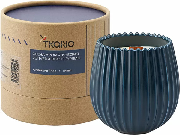 Изображение товара Свеча Tkano Edge Vetiver & Black cypress TK23-ARO0041 (синий)