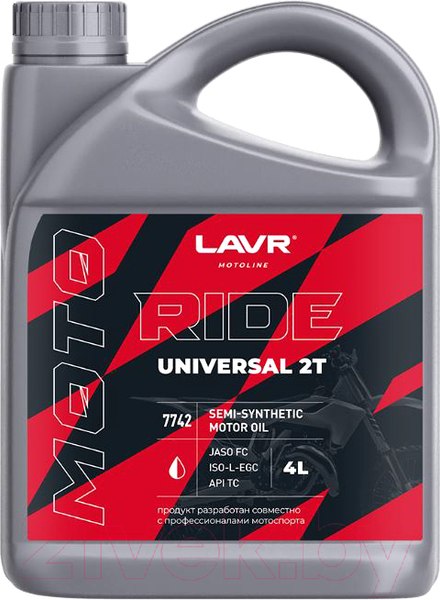 Изображение товара Моторное масло Lavr Moto Ride Universal 2T FC / Ln7742 (4л)