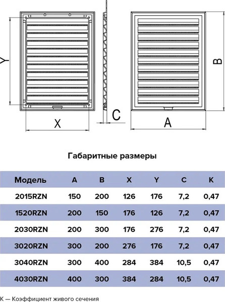 Изображение товара Решетка вентиляционная ERA Разъемная 4030RZN