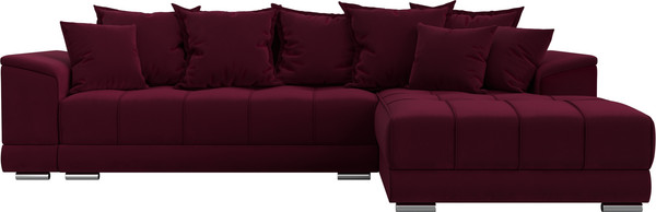 Изображение товара Диван угловой Лига Диванов НордСтар правый / 121118 (микровельвет бордовый/подушки микровельвет бордовый)