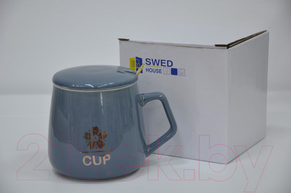 Изображение товара Кружка с ложкой Swed house MR1-7 (серый)