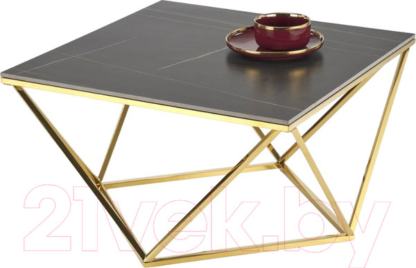 Изображение товара Журнальный столик Halmar Felicia (белый мрамор/золото)