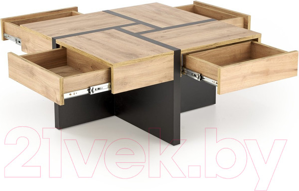 Изображение товара Журнальный столик Halmar Sevilla S (дуб крафт/черный)