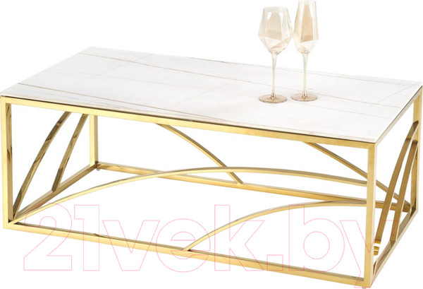 Изображение товара Журнальный столик Halmar Universe 3 (белый мрамор/золото)