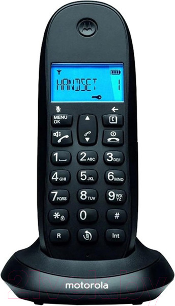 Изображение товара Беспроводной телефон Motorola C1002CB+ (черный, две трубки)