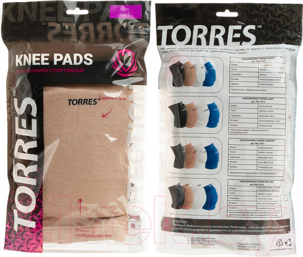 Изображение товара Наколенник защитный Torres Light / PRL11019XS-04 (XS, бежевый)