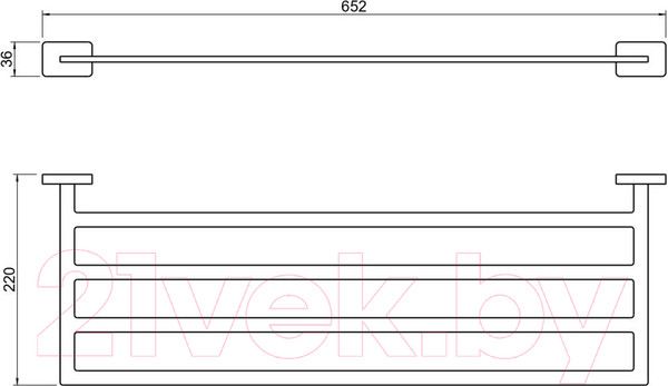 Изображение товара Полка для полотенца Aquatek Либра AQ4322CR