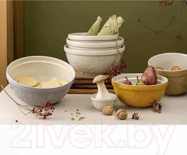 Изображение товара Салатник Tkano Russian North TK22-TW-BW0009 (кремовый/ягоды тайги)