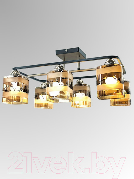 Изображение товара Люстра Aitin-Pro НПБ 02-6x60-101 / 8001/6 (черный/золото)