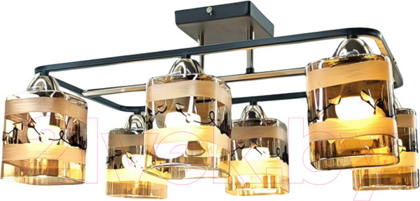 Изображение товара Люстра Aitin-Pro НПБ 02-6x60-101 / 8001/6 (черный/золото)