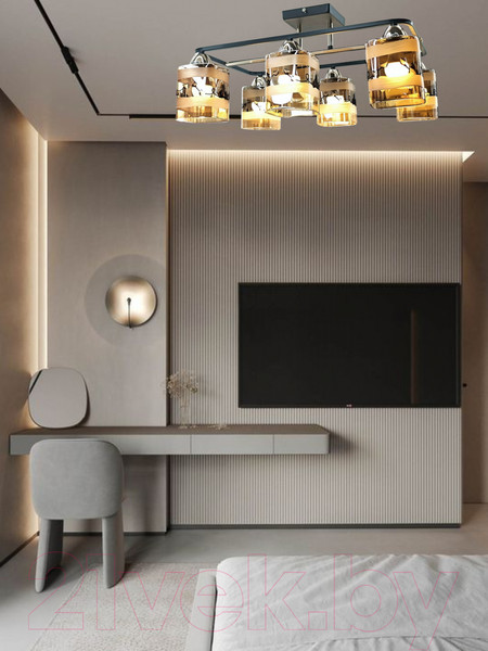 Изображение товара Люстра Aitin-Pro НПБ 02-6x60-101 / 8001/6 (черный/золото)