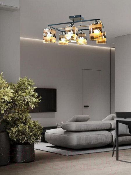 Изображение товара Люстра Aitin-Pro НПБ 02-6x60-101 / 8001/6 (черный/золото)