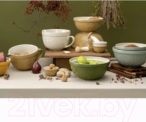 Изображение товара Салатник Tkano Russian North TK23-TW-BW0004 (серо-мятный/ягоды тайги)