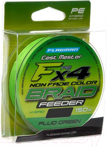 Изображение товара Леска плетеная Flagman Fishing Cast Master Feeder Braid F4 150м Fluo 0.16мм 9.4кг 21lb (CMNFF_016)