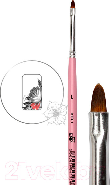 Изображение товара Кисть для маникюра E.Mi Овал Для жостовской росписи №1