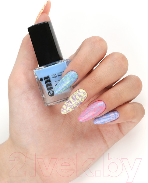 Изображение товара Лак для ногтей E.Mi Для стемпинга №10 Голубой (6мл)