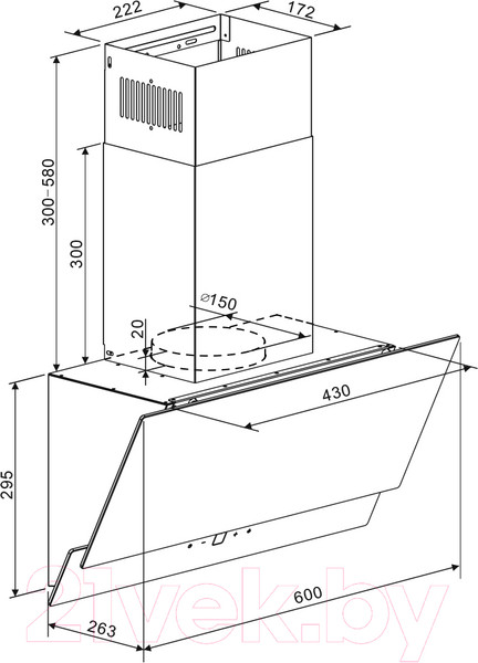 Изображение товара Вытяжка наклонная Zigmund & Shtain K 151.6 W