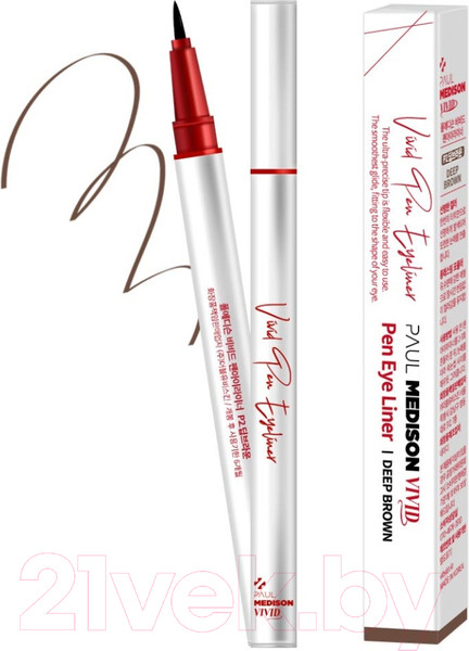 Изображение товара Подводка-фломастер для глаз Paul Medison Vivid Pen Eyeliner Deep Brown (0.5г)
