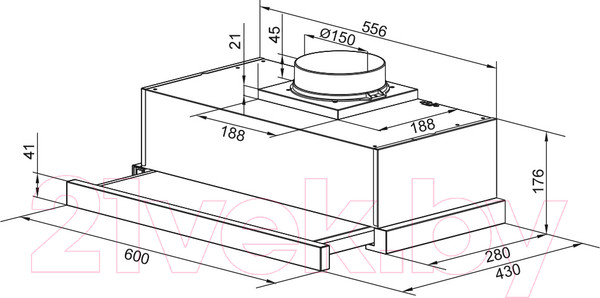 Изображение товара Вытяжка телескопическая Zigmund & Shtain K 017.6 B