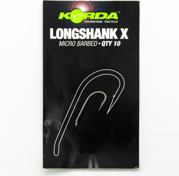 Изображение товара Крючок рыболовный Korda Long Shank-X №2 / KLSX2 (10шт)