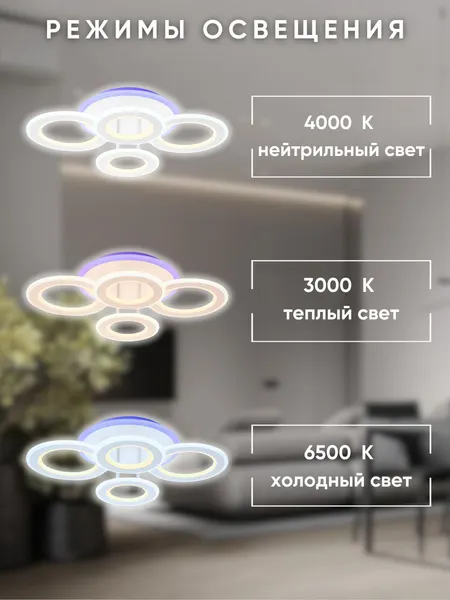 Изображение товара Потолочный светильник Aitin-Pro X20535/2+2 (белый RGB)