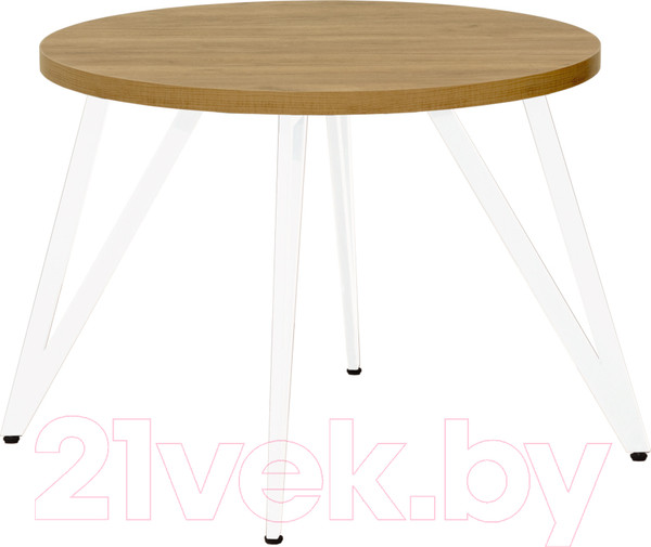 Изображение товара Обеденный стол Millwood Женева 2 Л D100 (дуб золотой Craft/металл белый)