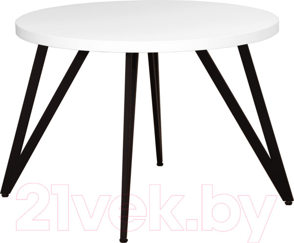 Изображение товара Обеденный стол Millwood Женева 2 Л D110 (белый/металл черный)