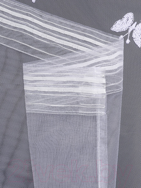 Изображение товара Гардина Amore Mio Вышивка Classic 6PL Babochka-w 300x270 / 92892 (белый)