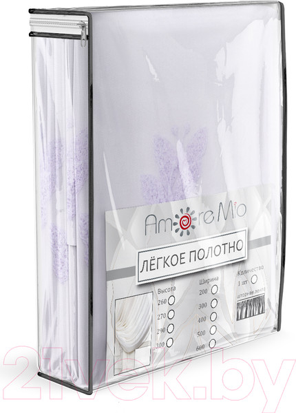 Изображение товара Гардина Amore Mio Вышивка Classic 6PL Babochka-w 300x270 / 92892 (белый)