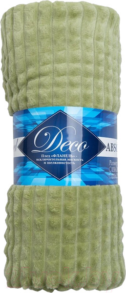 Изображение товара Плед TexRepublic Deco Кубики Фланель 150x200 / 93252 (зеленый)