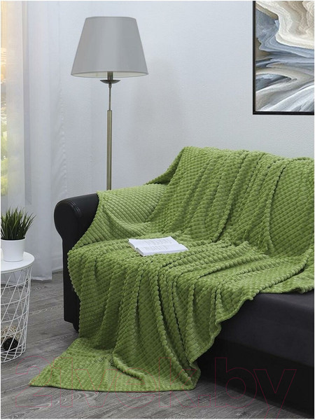 Изображение товара Плед TexRepublic Deco Кубики Фланель 150x200 / 93252 (зеленый)