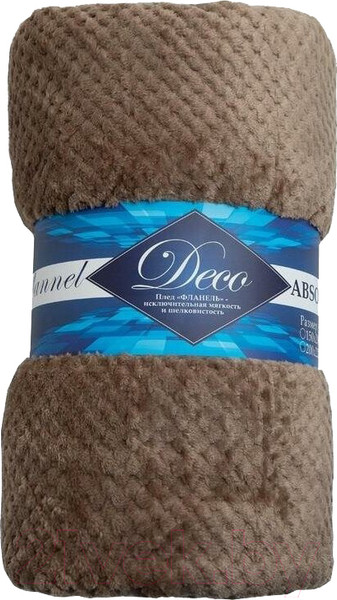 Изображение товара Плед TexRepublic Deco Ромбики Фланель 200x220 / 93409 (коричневый)