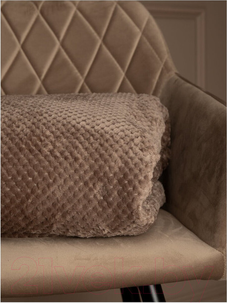 Изображение товара Плед TexRepublic Deco Ромбики Фланель 200x220 / 93409 (коричневый)