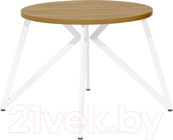 Изображение товара Обеденный стол Millwood Женева Л D90 (дуб золотой Craft/металл белый)